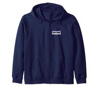Retro Scotland Flag Scottish Blue Scots Zip Hoodie