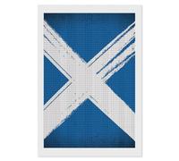 Retro Scottish Flag Diamond 5D Painting Number Kits Beginners DIY Full Drill Diamonds Paintings Home Wall Decor 8"x12"