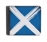 Retro Scottish Flag Slim Bifold Wallet Minimalist Wallets Pouch with Card Slots for Men Women