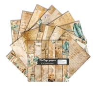 Retro Scrapbook Paper 24 Sheets 12x12 Inch Single Sided Vintage Patterns 160gsm Craft Paper for Journaling Card Making DIY Crafts Decorative Background Scrapbooking Supplies