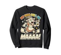 Retro Screaming Goat Mom Funny Kids Call Me Maaaa Coffee fan Sweatshirt
