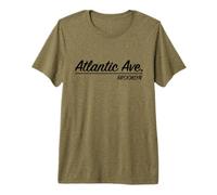 Retro Script Atlantic Ave NYC Subway Brooklyn New York Premium T-Shirt
