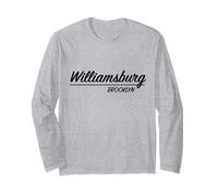 Retro Script Williamsburg Brooklyn NY New York Neighborhood Long Sleeve T-Shirt