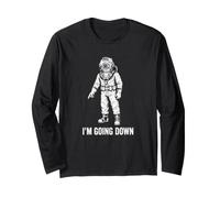 Retro Scuba Diver Scuba Flag Going Down Diving Long Sleeve T-Shirt