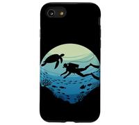Retro Scuba Diver Sea Turtle Scuba Diving Case for iPhone SE (2020) / 7 / 8