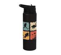 Retro Scuba Diving Dive Compilation Diver Man Woman Kid Stainless Steel Insulated Water Bottle