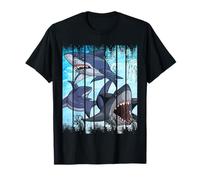 Retro Sea Animal Boys Kids Gift Shark T-Shirt