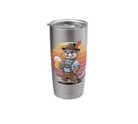 Retro Sea Otter Beer Drinking Otters Stainless Steel Insulated Tumbler
