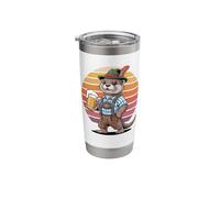Retro Sea Otter Beer Drinking Otters Stainless Steel Insulated Tumbler