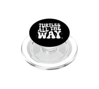 Retro Sea Turtle Turtles All The Way Oceans Lover PopSockets PopGrip for MagSafe