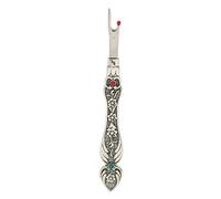 Retro Seam Ripper Alloy Thread Ripper Tool with Engraved Vintage Handle and Protective Red Tip, for Embroidery Quilting Sewing Crafts and Fabric Repair