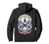 Retro Sea's Calling Sailorcore Fishermencore Pullover Hoodie