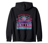 Retro Self Improvement Obsessed Learning Better Habits Zip Hoodie