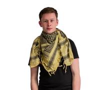 Retro Seventy2 Adult Shemagh Scarves Mens Arab Scarf Cotton Winter Womens Wrap Palestinian Desert Keffiyeh (Beige/Black)