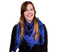 Retro Seventy2 Ladies Pure Cotton Shemagh Scarves Womens Winter Wrap Unisex Arab Scarf Keffiyeh Shawl (Blue/Black)