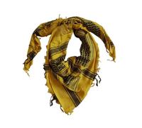 Retro Seventy2 Ladies Pure Cotton Shemagh Scarves Womens Winter Wrap Unisex Arab Scarf Keffiyeh Shawl (Yellow/Black)
