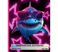 Retro Shark Composition Notebook: Cool Sunglasses Meme Theme, College Ruled Journal for Students, School, Gamers, and Trendy Office Use