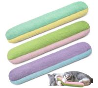 Retro Shaw Cat Toys Kicker Pillows 3Pcs, Refillable Catnip Toys with Crinkle Sound Inside, Interactive Indoor Cat Nip Kitty Kick Sticks for Kitten 10.1 Inches