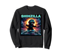 Retro Shih Tzu Zilla Funny Boys Girls Costume Plush Meme Sweatshirt