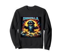 Retro Shih Tzu Zilla Funny Boys Girls Costume Plush Meme Sweatshirt