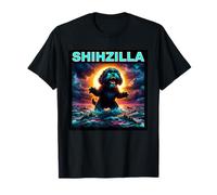 Retro Shih Tzu Zilla Funny Boys Girls Costume Plush Meme T-Shirt