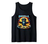 Retro Shih Tzu Zilla Funny Boys Girls Costume Plush Meme Tank Top