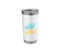 Retro Shit Show - Bold Funny Graphic 70s Style Lettering Stainless Steel Insulated Tumbler