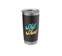 Retro Shit Show - Bold Funny Graphic 70s Style Lettering Stainless Steel Insulated Tumbler