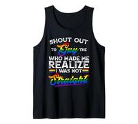 Retro Shout Out to The Guy Gay Pride LGBT Rainbow Flag Tank Top