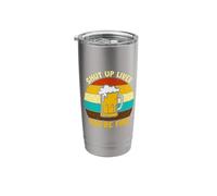 Retro Shut Up Liver Your Fine Funny Drinking Beer Lover Stainless Steel Insulated Tumbler