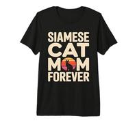 Retro Siamese Cat Mom Forever Premium T-Shirt