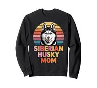 Retro Siberian Husky Mom Huskies Sweatshirt