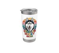 Retro Siberian Husky Mom Siberian Huskies Stainless Steel Insulated Tumbler