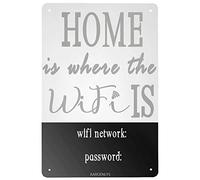 Retro Sign Tin Sign Home is Where The WiFi is Aluminum Sign Wall Decor Shed Garage Man Cave Kitchen Aluminum Metal Sign 8X12 Inches