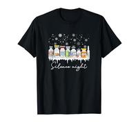 Retro Silent Night ICU Nurse Christmas Intensive Care Unit T-Shirt