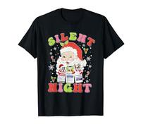 Retro Silent Night ICU Nurse Christmas Intensive Care Unit T-Shirt