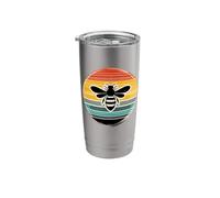 Retro Silhouette Bee Bees Beekeeping Beekeeper Stainless Steel Insulated Tumbler