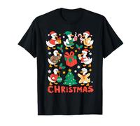 Retro Silly Goose Santa Cute Merry Christmas Tis The Season T-Shirt