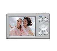 Retro Silver Digital Camera 16x Opticaled Zooming Double Screens High Resolution Imaging For Youth Photography Double Screen Digital Camera For Students