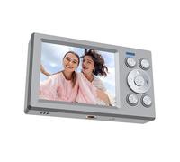 Retro Silver Digital Camera 16x Opticaled Zooming Double Screens High Resolution Imaging for Youth Photography Double Screen Digital Camera for Students