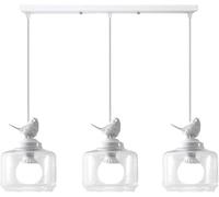 Retro Simple Chinese White Lantern Pendant Lamp Resin Animal Decoration, Glass Lampshade,Hanging Light,Hanging Lights
