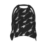 Retro Simple Guitar Print Baby Car Seat Covers, Breathable Nursing Cover Breastfeeding Cover, Stroller Covers, Multi-use Infant Carseat Canopy, Baby Boys Girls Newborn Essentials