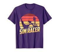 Retro Simulation Gaming Racer - Race Car Vintage Sim Racing T-Shirt, Men, Purple, 3X-Large