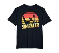 Retro Simulation Gaming Racer - Race Car Vintage Sim Racing T-Shirt, Men's Big and Tall, Black, 3X Tall