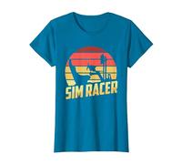 Retro Simulation Gaming Racer - Race Car Vintage Sim Racing T-Shirt, Women, Sapphire Blue, 3X-Large