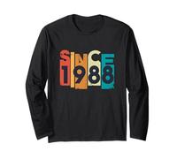 Retro Since 1988 Classic Year Commemoration Long Sleeve T-Shirt