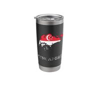 Retro Singapore Distressed Singapore Flag Stainless Steel Insulated Tumbler