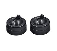 Retro Single Control Switch Surface Mounted Wall Round Flat Toggle Switch Black 2PCS