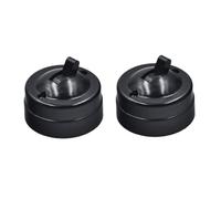 Retro Single Control Switch Surface Mounted Wall Round Flat Toggle Switch Black 2PCS Single Control Switch
