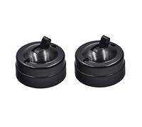 Retro Single Control Switch Surface Mounted Wall Round Flat Toggle Switch Black 2pcs, Single Control Switch, Round Light Control Switch, Wall Light Button Control Switch